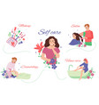 woman beauty care flowchart vector image