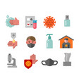 coronavirus icons vector image