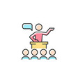 public communication rgb color icon vector image
