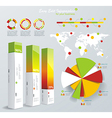 set elements of infographics vector image vector image