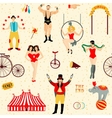 colorful set with circus star vector image