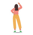 fashionable young woman back female character vector image
