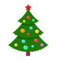 new year tree with traditional decoration winter vector image
