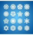 simple flat snowflakes set for winter vector image
