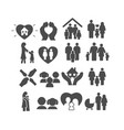 adoption black icons set vector image vector image