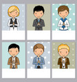 set 6 first communion boy cards vector image vector image