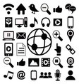 social media icon set vector image
