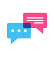 chat speech bubble icon vector image vector image