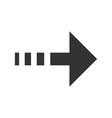 arrow with dotted line glyph icon rightward vector image
