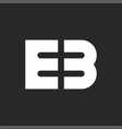 logo initials modern monogram stylish bold vector image