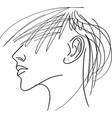 sketch of women portrait young beautiful girl vector image