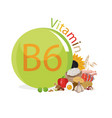 vitamin b6 vector image