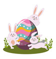 happy easter celebration design vector image vector image