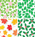 patterns of four seasons vector image vector image