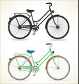 retro vintage bicycle silhouette isolated vector image