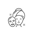 woman facial mask face treatment and care isolated vector image