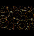 abstract gold circles lines pattern overlapping vector image vector image