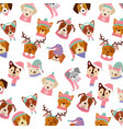 dog merry christmas card vector image