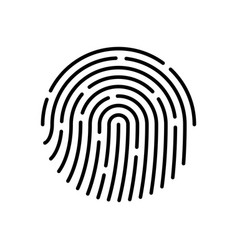 Id app icon fingerprint Royalty Free Vector Image