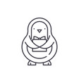 penguin line icon concept linear vector image