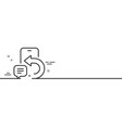 phone message line icon smartphone app sign vector image