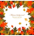 background autumn leaves frame vector image vector image