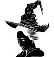 beautiful witch with long hair wearing traditional vector image