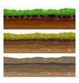 soil ground layers seamless campo ground dirt vector image