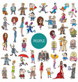 cartoon people characters set vector image