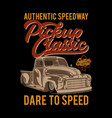 authentic speedway vector image