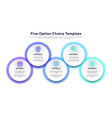 business model with 5 options and choice vector image vector image