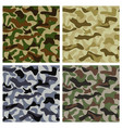set of camouflage patterns vector image vector image