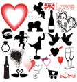 valentine icons vector image