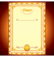 certificate design template vector image vector image