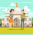 travel in india flat background vector image vector image