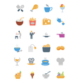 food colored icons 4 vector image vector image