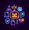 halloween neon concept vector image vector image