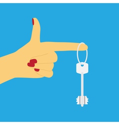Hand Holding the Car Key Icon Royalty Free Vector Image