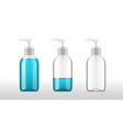 3d realistic plastic bottle with dispenser pump vector image vector image