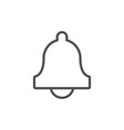 bell line icon and alarm clock concept vector image vector image