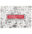 education icon set vector image vector image