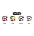 set of national football team group h vector image