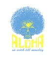 skull with hawaiitypography vector image