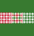 a set of seamless checkered christmas patterns vector image