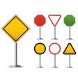 traffic sign set vector image vector image