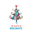 christmas tree icon vector image