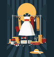 fashion with interior full vector image vector image