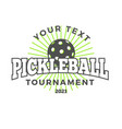 pickle ball badge vector image