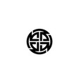 black initial letter c and d logo design concept vector image