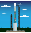 rocket launch platform vector image